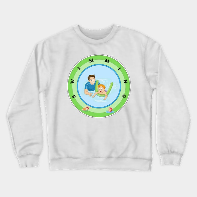 Swimming Crewneck Sweatshirt by Tanu Fashion